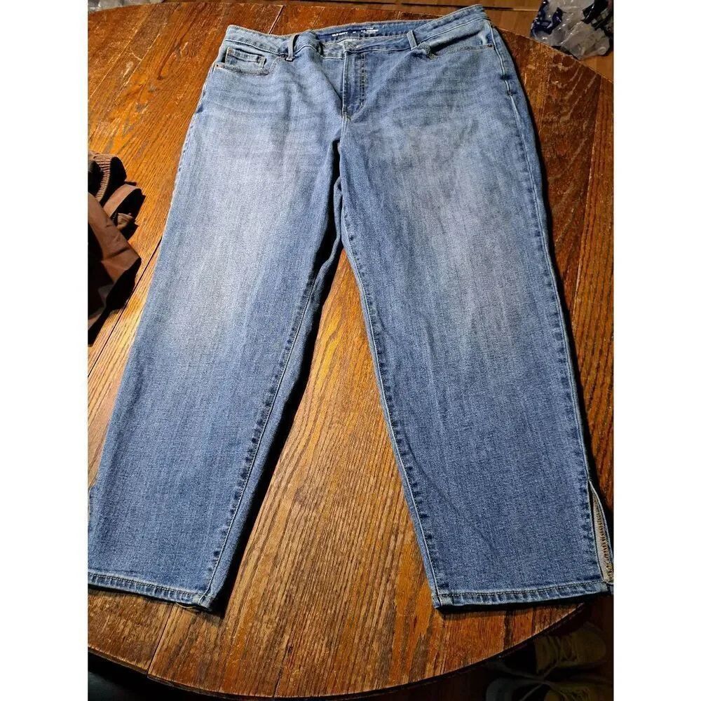 Size 20 Old Navy High Rise Original Straight Courtney Denim Blue Jeans Smoothing